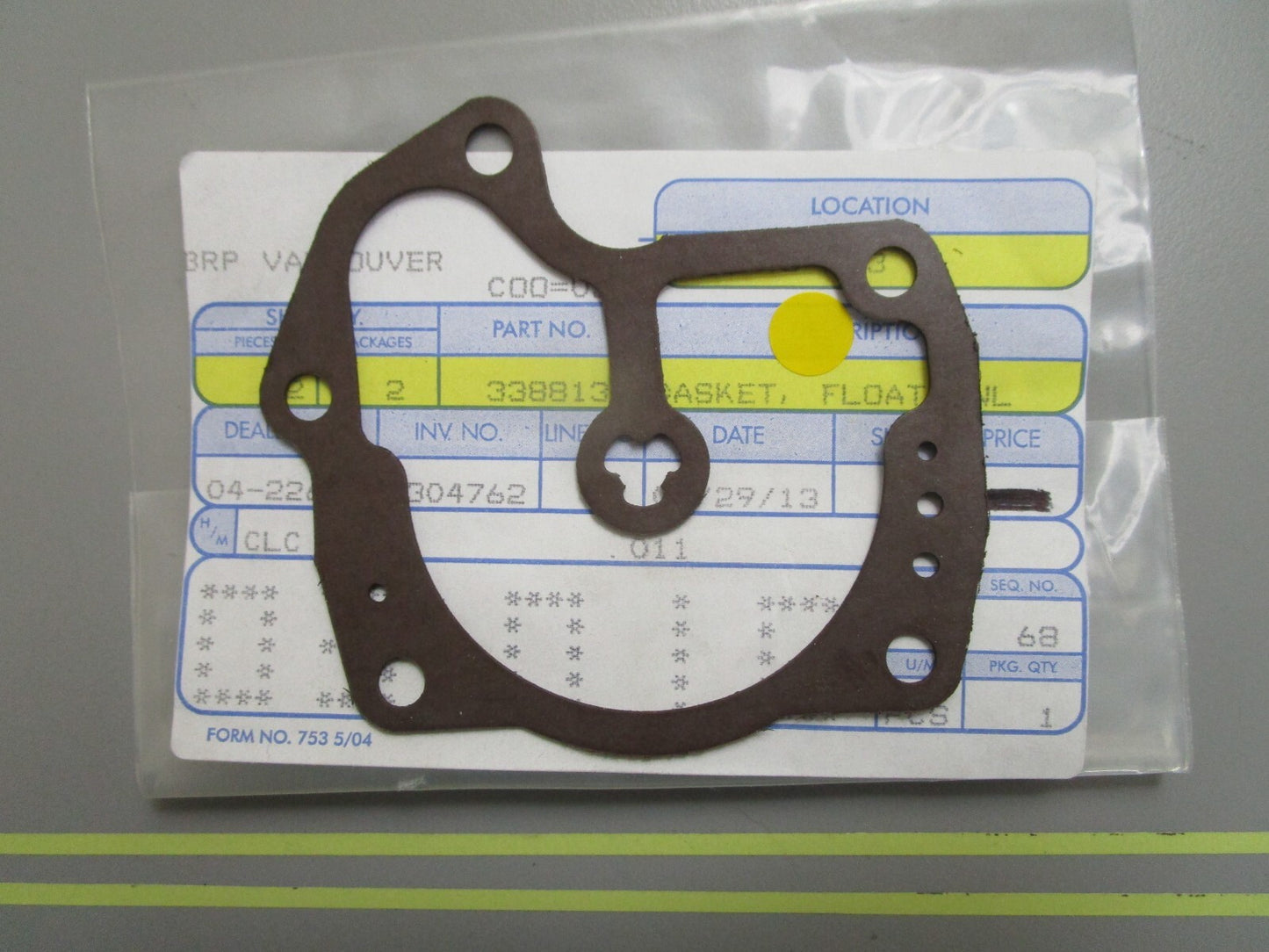 *NEW OEM* 0810 OMC Johnson Evinrude Float Bowl Gasket 338813 0338813