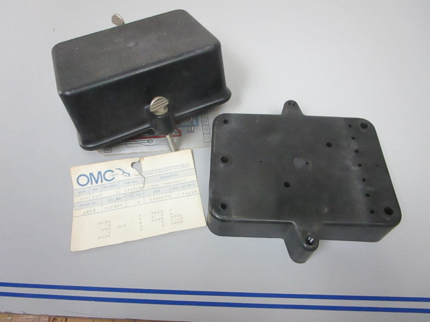 NEW OEM 173586 OMC Johnson Evinrude 78'- 92' Electrical Cover & Transfer Ay 0720