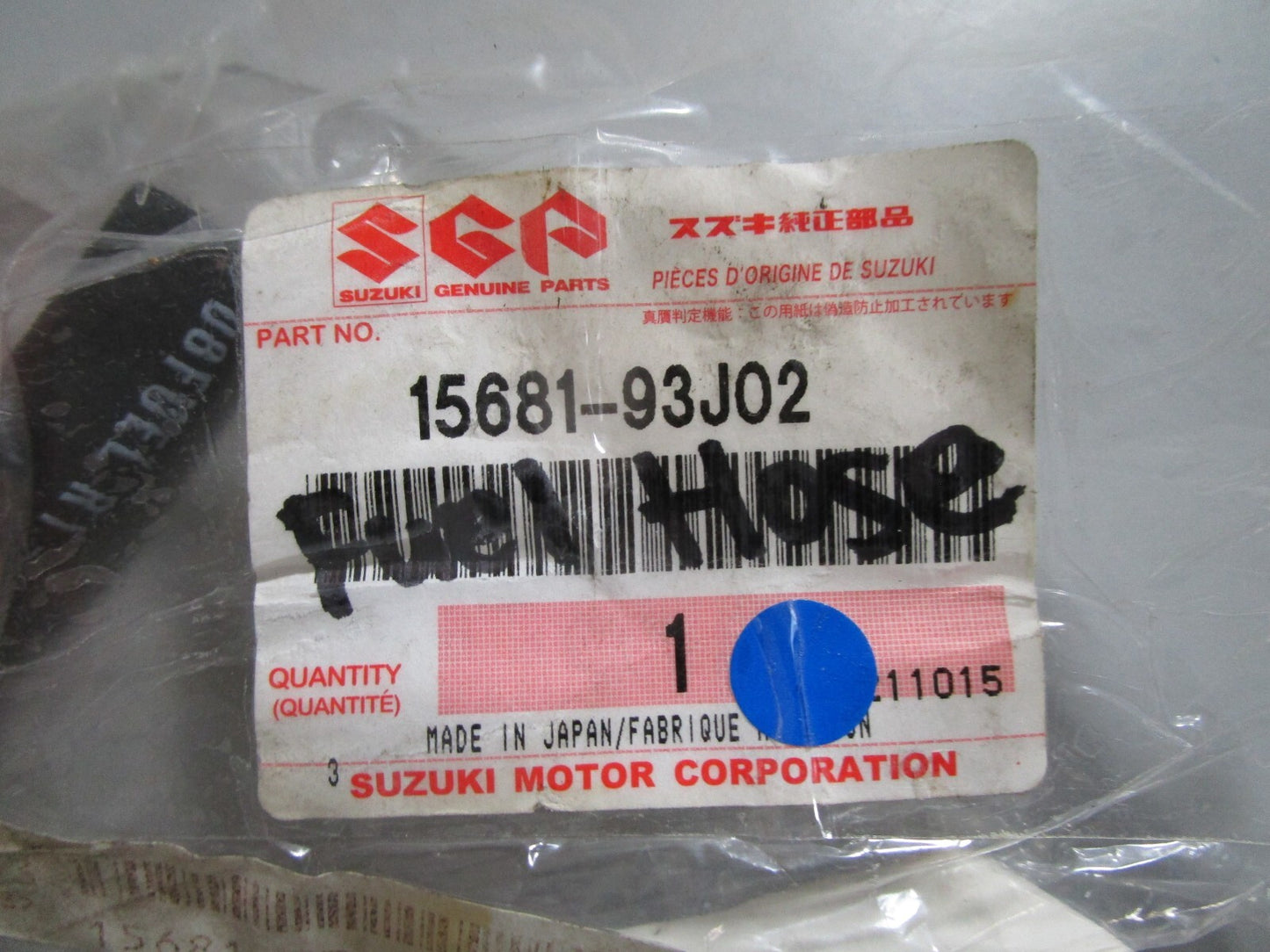 *NEW OEM* 0810 Suzuki Fuel Hose 15681-93J02