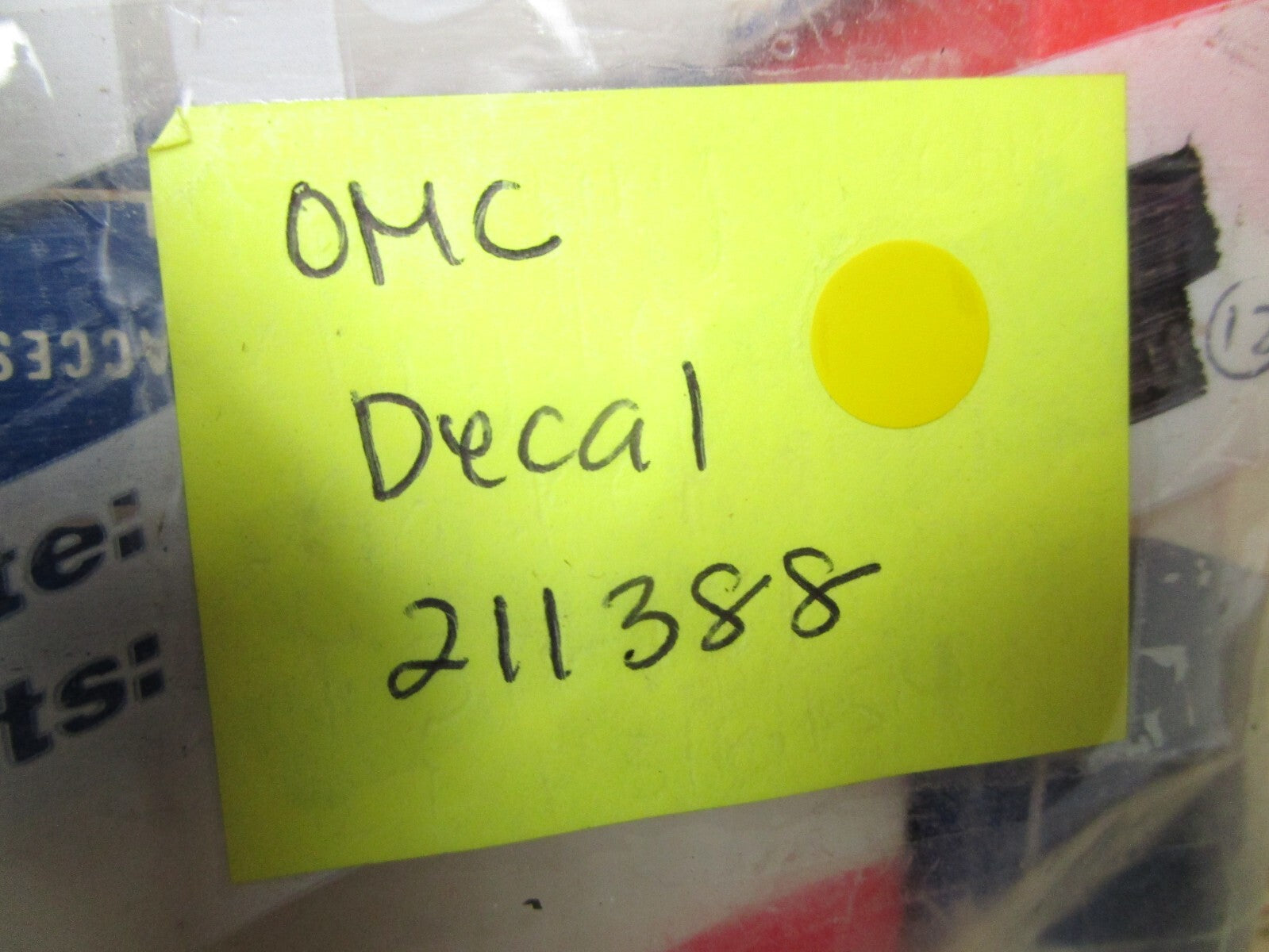 *NEW OEM* 0810 OMC Johnson Evinrude Decal 211388 0211388