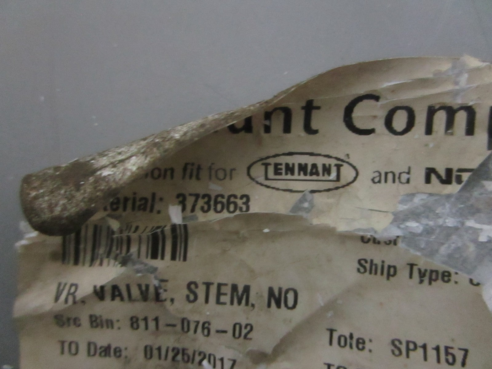 *NEW OEM* 0820 Tennant Stem Valve 373663
