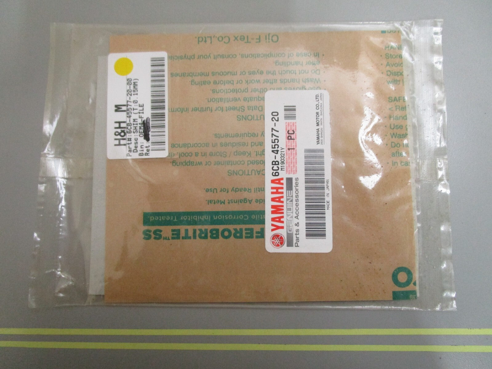 *NEW OEM* 0810 Yamaha (T:0.15MM) Shim 6CB-45577-20-00