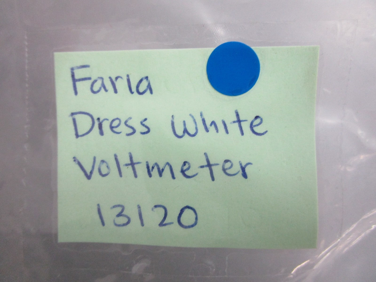 *NEW* 0820 Faria Dress White Voltmeter 13120