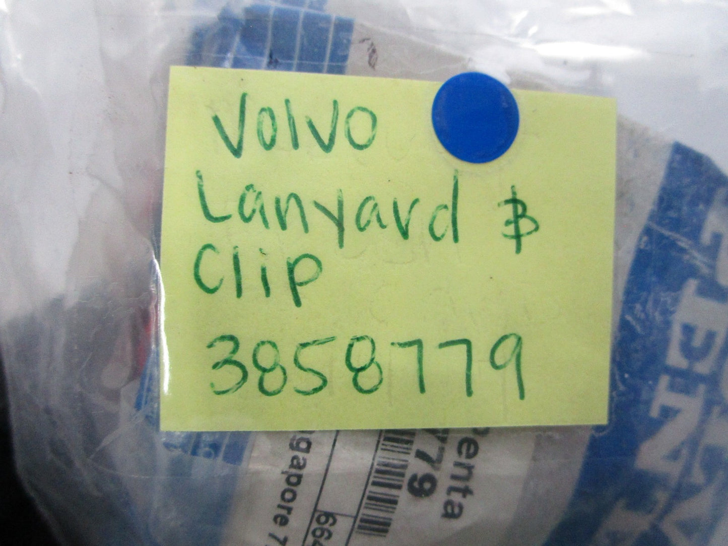 NEW OEM 3858779 Volvo Penta Lanyard & Clip 0810
