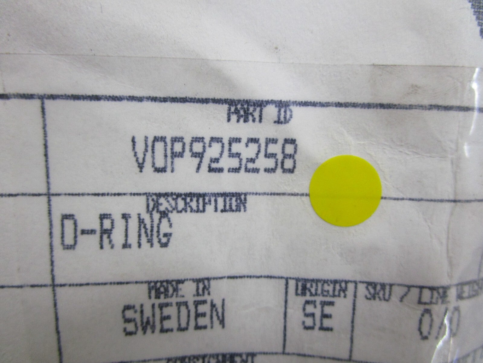 *NEW OEM* 0810 Volvo Penta O-Ring 925258