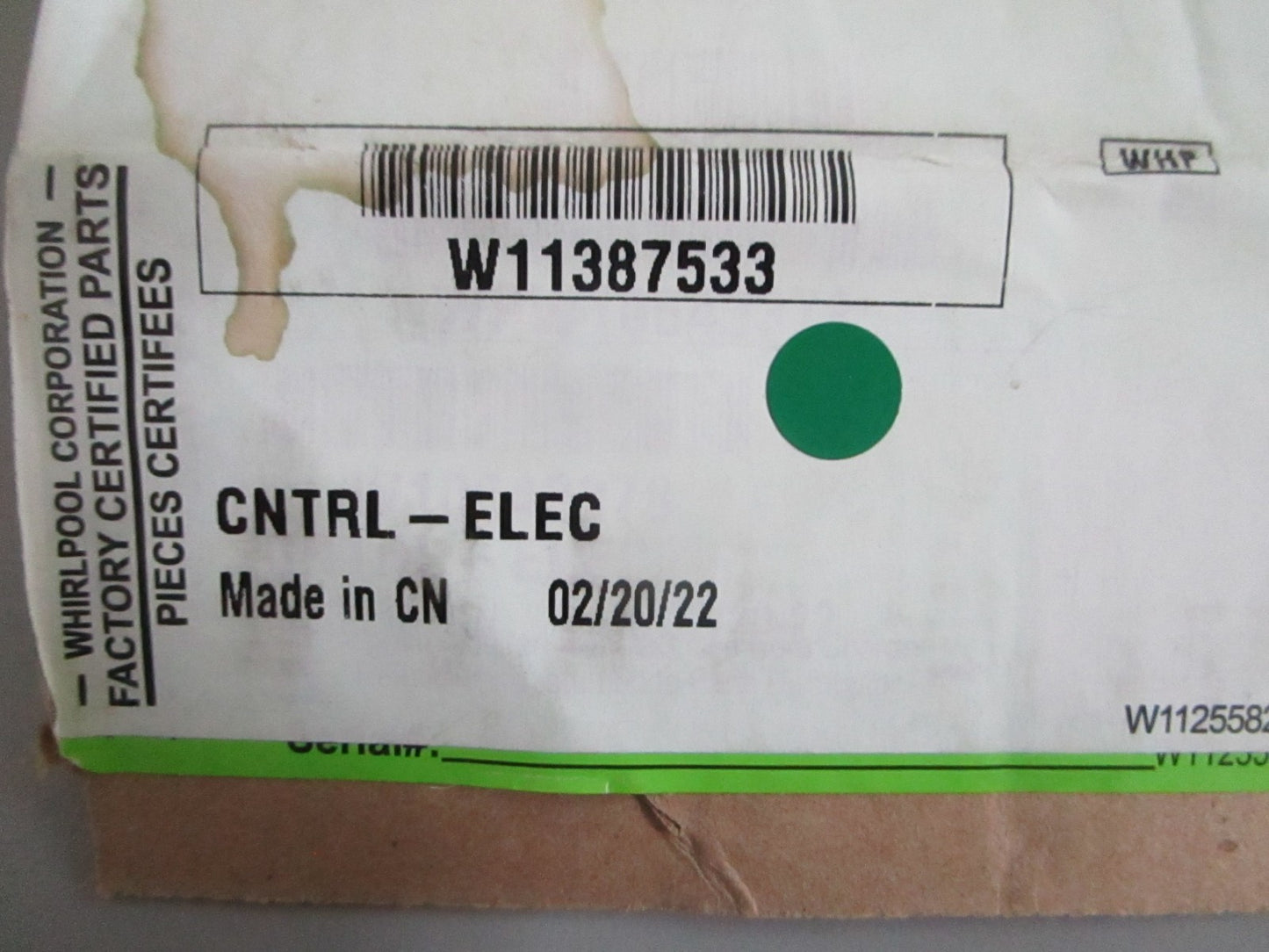 Whirlpool NEW OEM Refrigerator Electronic Control Board W11387533 NOS Part 0820