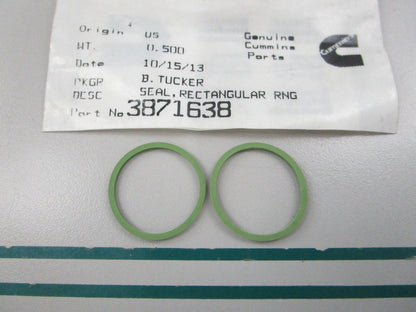NEW OEM (LOT OF 2) 3871638 Cummins Rectangular Ring Seal 0810
