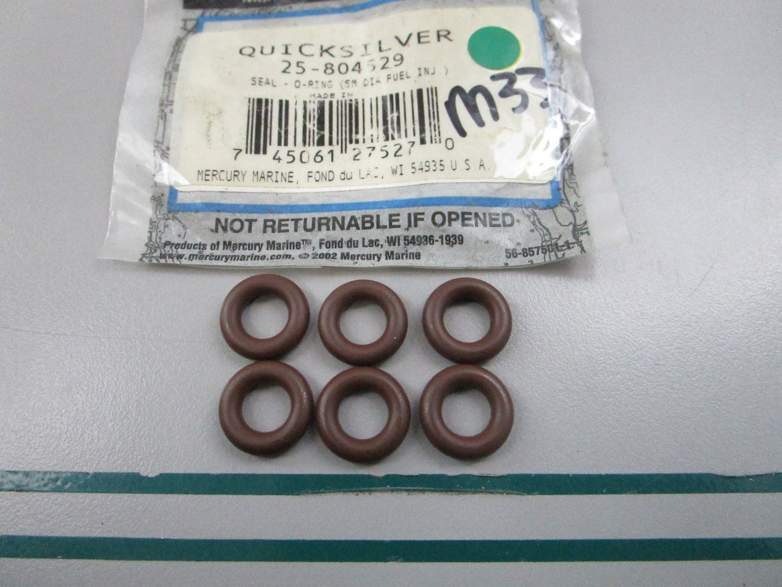 NEW OEM (LOT OF 6) 25-804529 Mercury Quicksilver O-Ring 0810