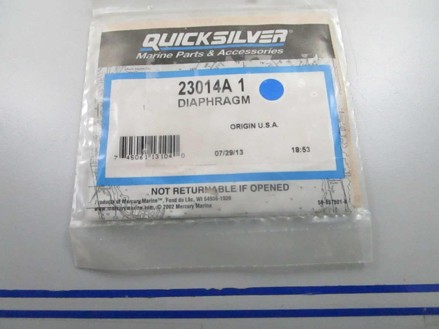 *NEW OEM* 0810 Mercury Quicksilver Diaphragm 23014A 1