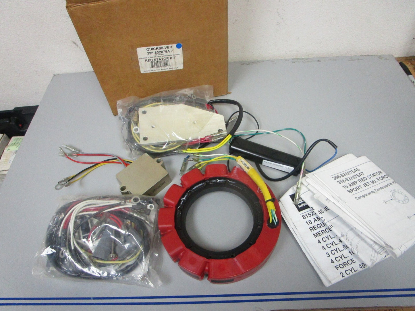 *NEW OEM* 0720 Mercury Quicksilver Red Stator Kit 398-832075A7