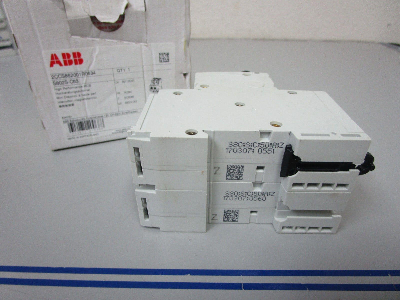 *NEW* 0720 ABB High Performance MCB S802S-C63