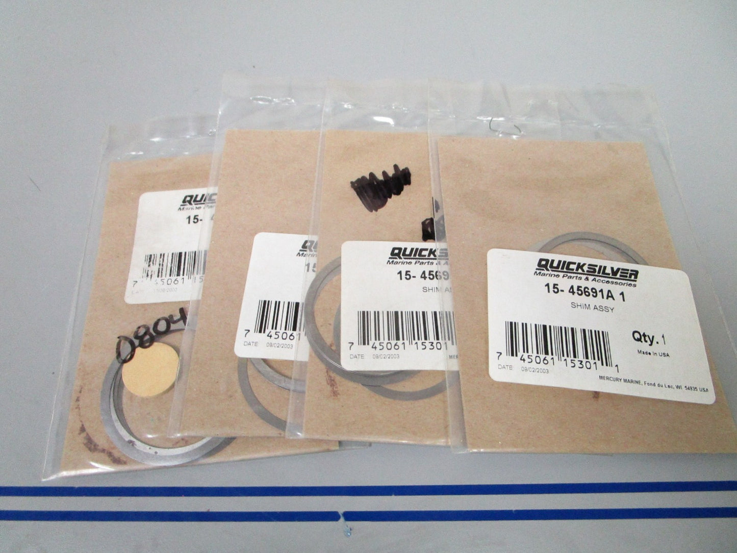 NEW OEM (LOT OF 4) 15-45691A 1 Mercury Quicksilver Shim Assembly 0810