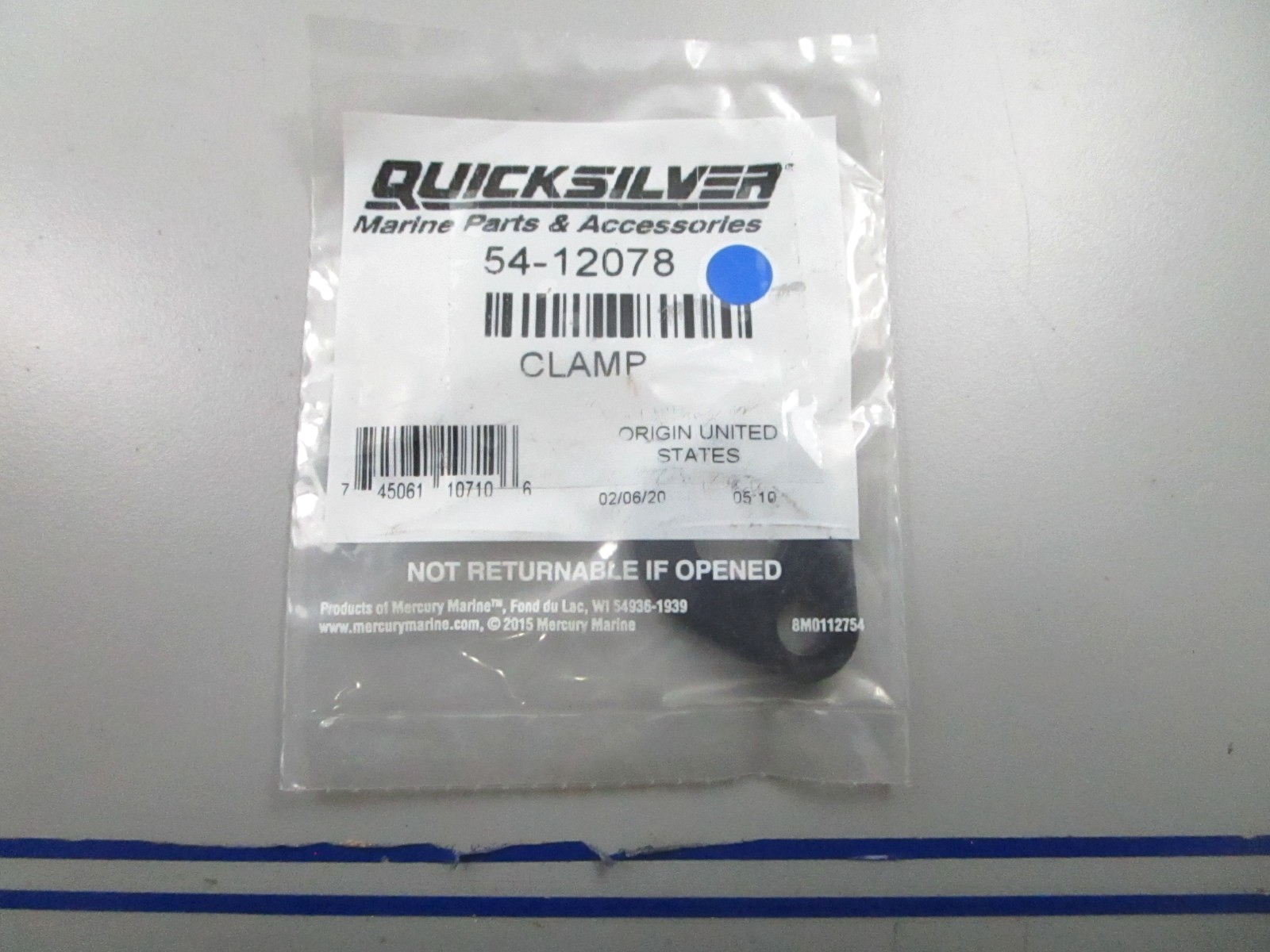 *NEW OEM* 0810 Mercury Quicksilver Clamp 54-12078