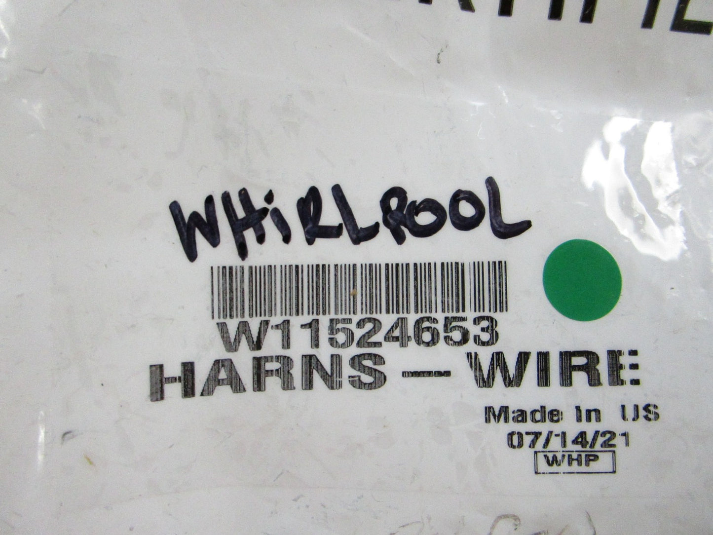 NEW OEM W11524653 Whirlpool Wire Harness 0810
