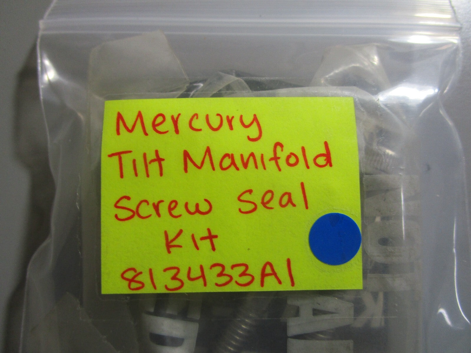 *NEW OEM* 0810 Mercury Quicksilver Tilt Manifold Screw Seal Kit 813433A1