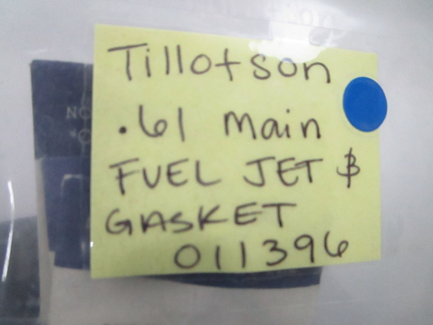 *NEW* 0810 Tillotson .61 Main Fuel Jet & Gasket 011396