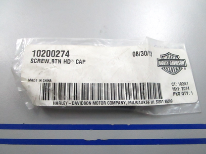 *NEW OEM* 0810 Harley Davidson Button Head Cap Screw 10200274