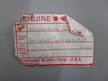 Kawasaki NEW OEM Drive Sprocket 39134-3506 Motorcycle NOS Genuine Part 0820