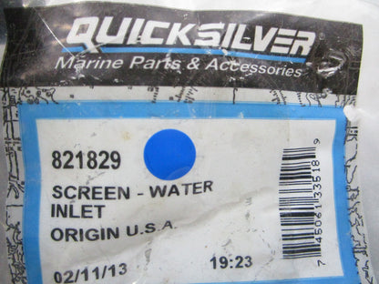 NEW OEM 821829 Mercury Quicksilver Water Inlet Screen 0810