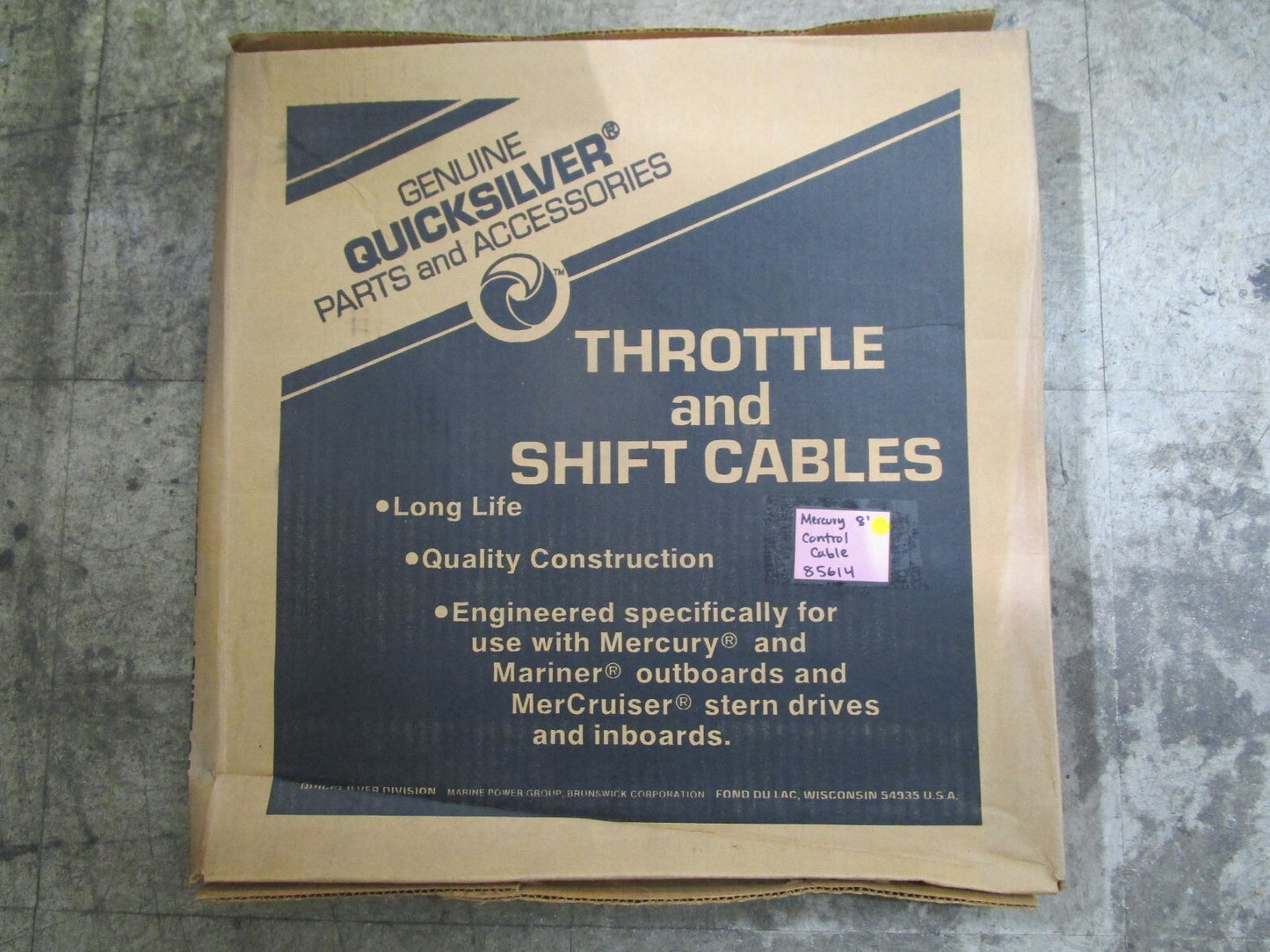 *NEW OEM* 0820 Mercury Quicksilver 8' Control Cable 85614-8 856148