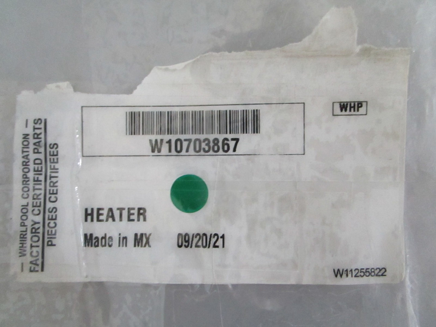 Whirlpool W10703867 NEW OEM Dishwasher Heating Element KitchenAid Maytag 0820
