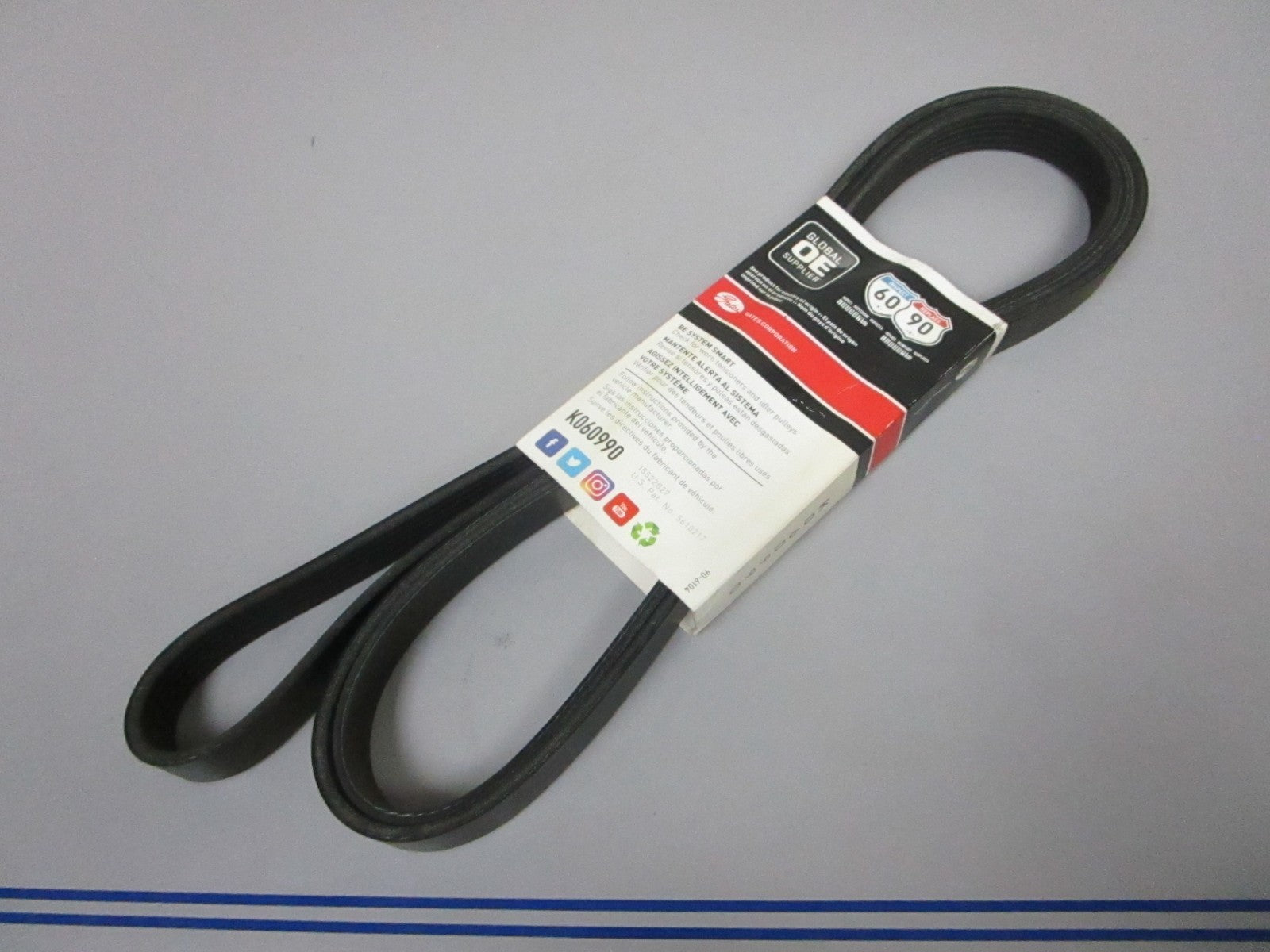 NEW K060990 Gates Micro-V 13/16" x 99 ⅝" Serpentine Belt 0720