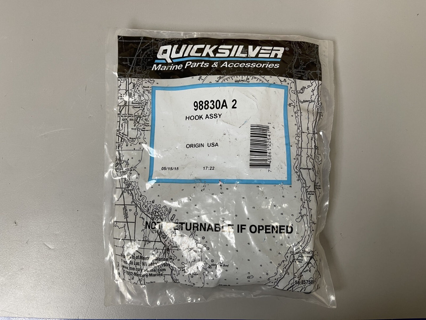 *NEW OEM* 0670 Mercury Quicksilver Hook Assembly 98830A2