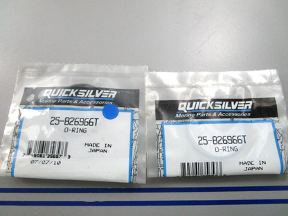 NEW OEM (LOT OF 2) 25-826966T Mercury Quicksilver O-Ring 0810