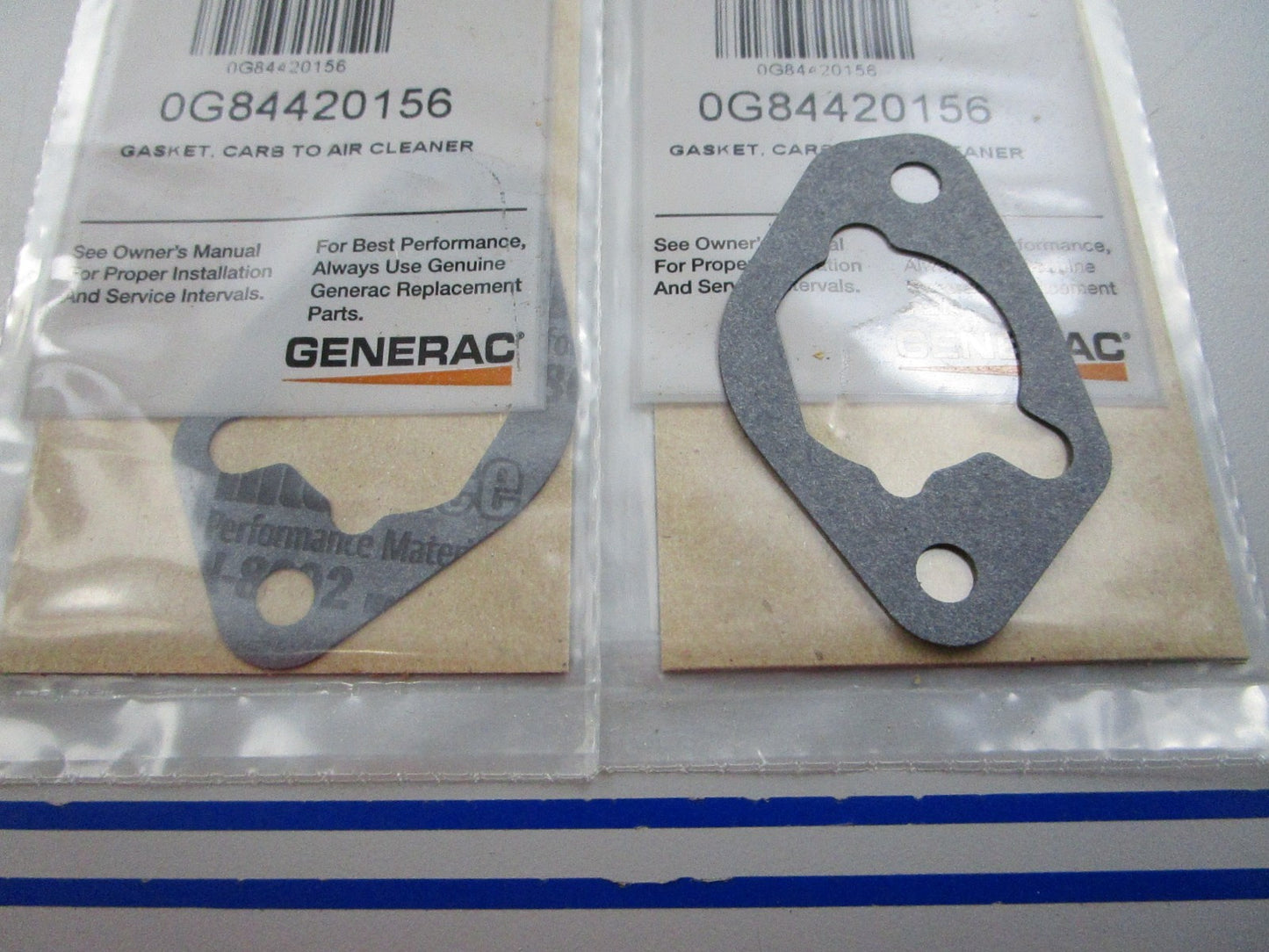 NEW OEM (LOT OF 2) 0G84420156 Generac Gasket 0810