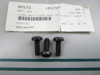 NEW OEM (LOT OF 3) 8471-616 Arctic Cat Machine Screw 0810