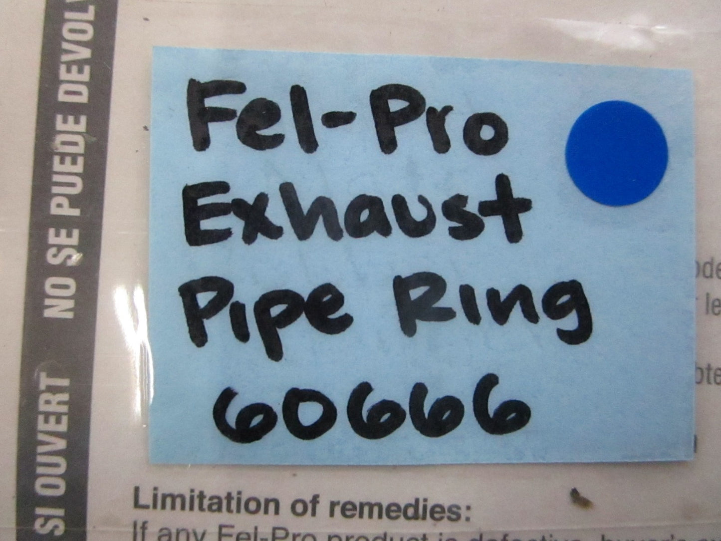 *NEW* 0810 Fel-Pro Exhaust Pipe Ring 60666