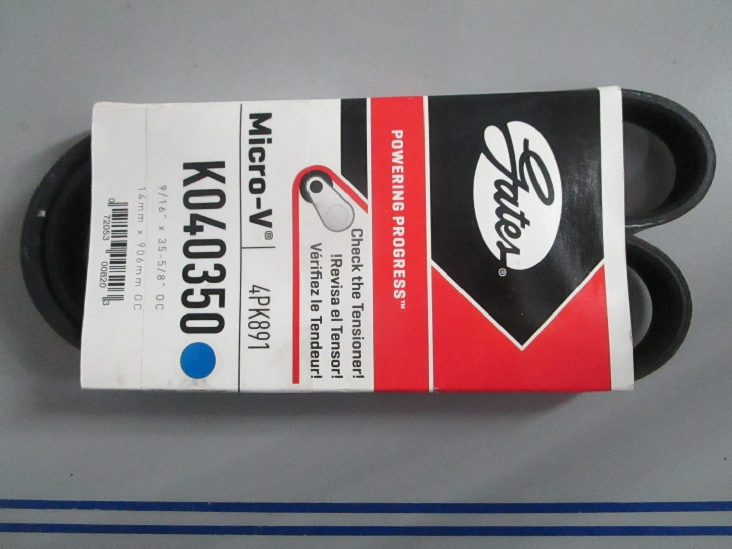 NEW K040350 Gates Micro-V Serpentine Belt 0820