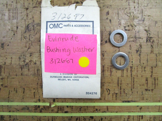*NEW OEM* (LOT OF 2) 0750 OMC Johnson Evinrude BUSHING WASHER 312687 0312687