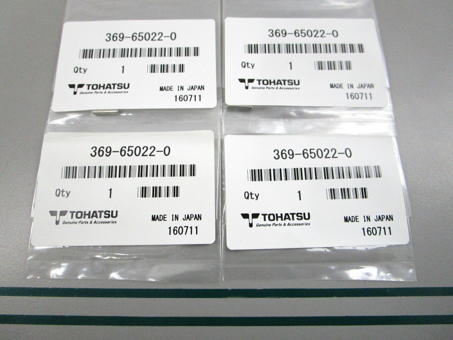 NEW OEM (LOT OF 4) 369-65022-0 369650220 Tohatsu Key 0810