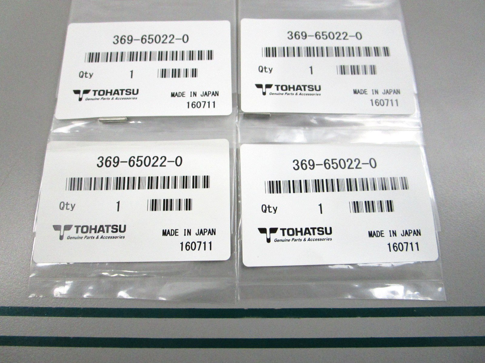 NEW OEM (LOT OF 4) 369-65022-0 369650220 Tohatsu Key 0810