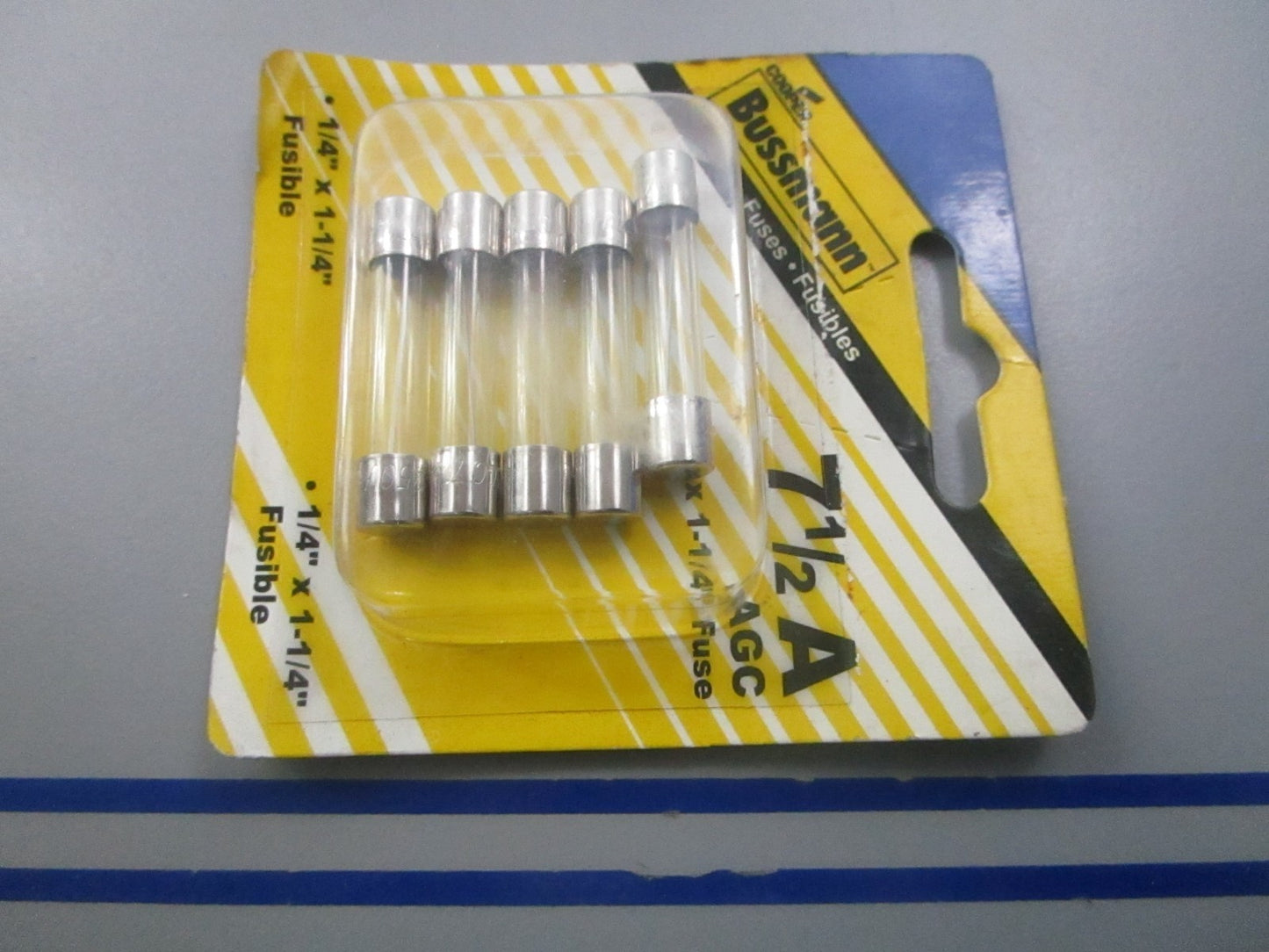 NEW (LOT OF 5) BP/AGC-7-1/2-RP Bussmann 1/4" x 1 1/4" 7 1/5A Fuse 0810
