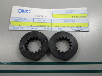 NEW OEM (LOT OF 2) 323943 0323943  OMC Johnson Evinrude Prop Nut Spacer 0810