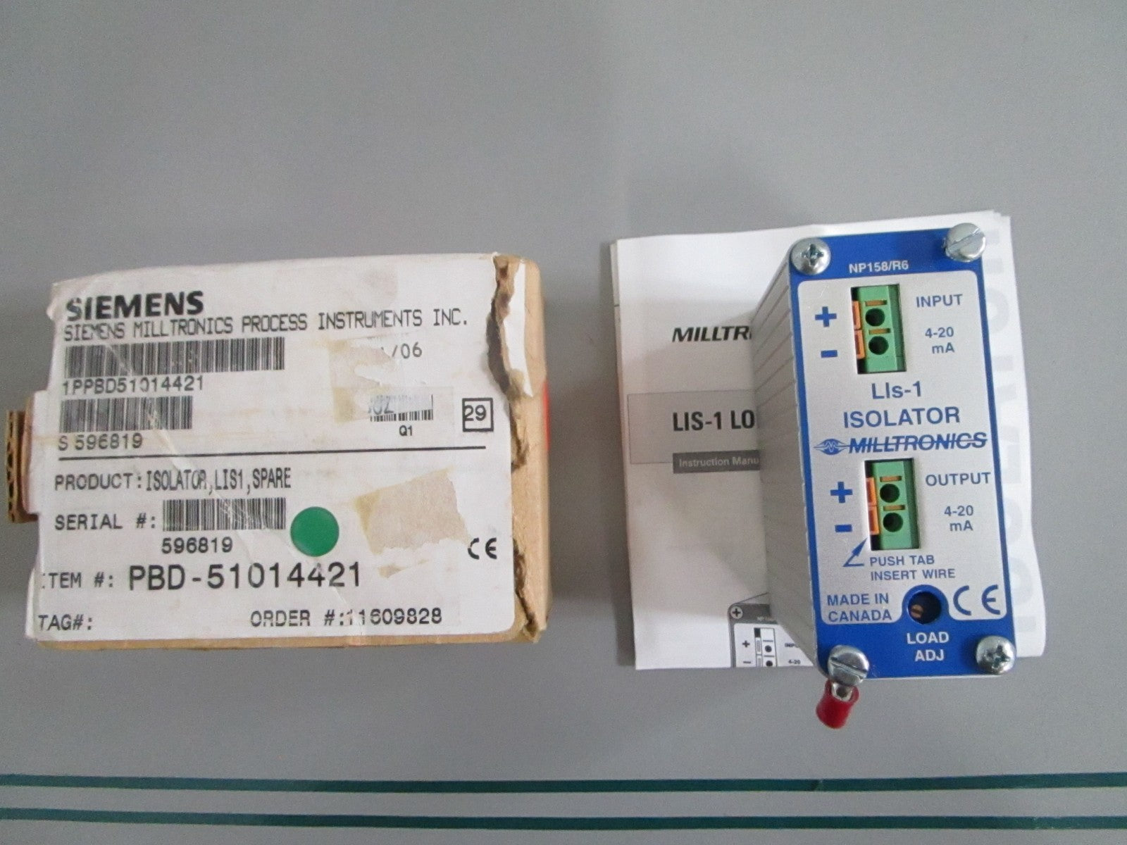 Siemens Milltronics PBD-51014421 Isolator LIS1 Spare NOS NEW OEM 0820