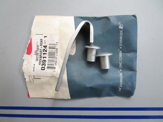 *NEW OEM* 0820 OMC Johnson Evinrude Rear Hook & Rivet 391124 0391124