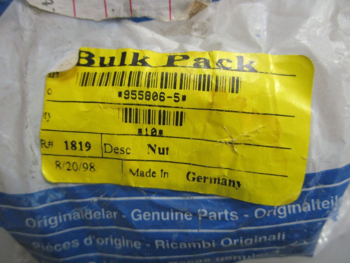 *NEW OEM* (LOT OF 5) 0810 Volvo Penta Nut 955806