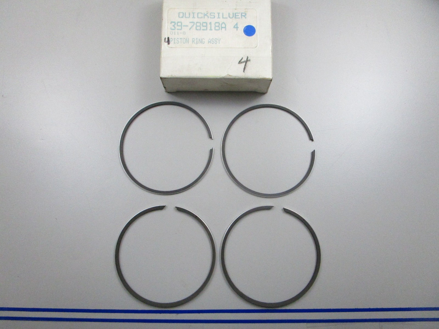 *NEW OEM* 0810 Mercury Quicksilver 4 Piston Ring Assembly 39-78918A 4