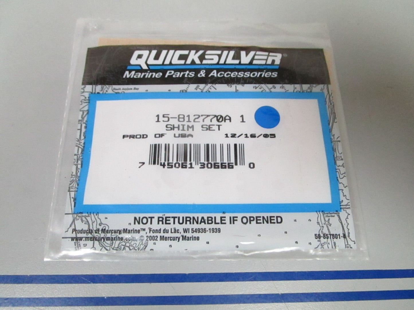 *NEW OEM* 0720 Mercury Quicksilver Shim Set 15-812770A1