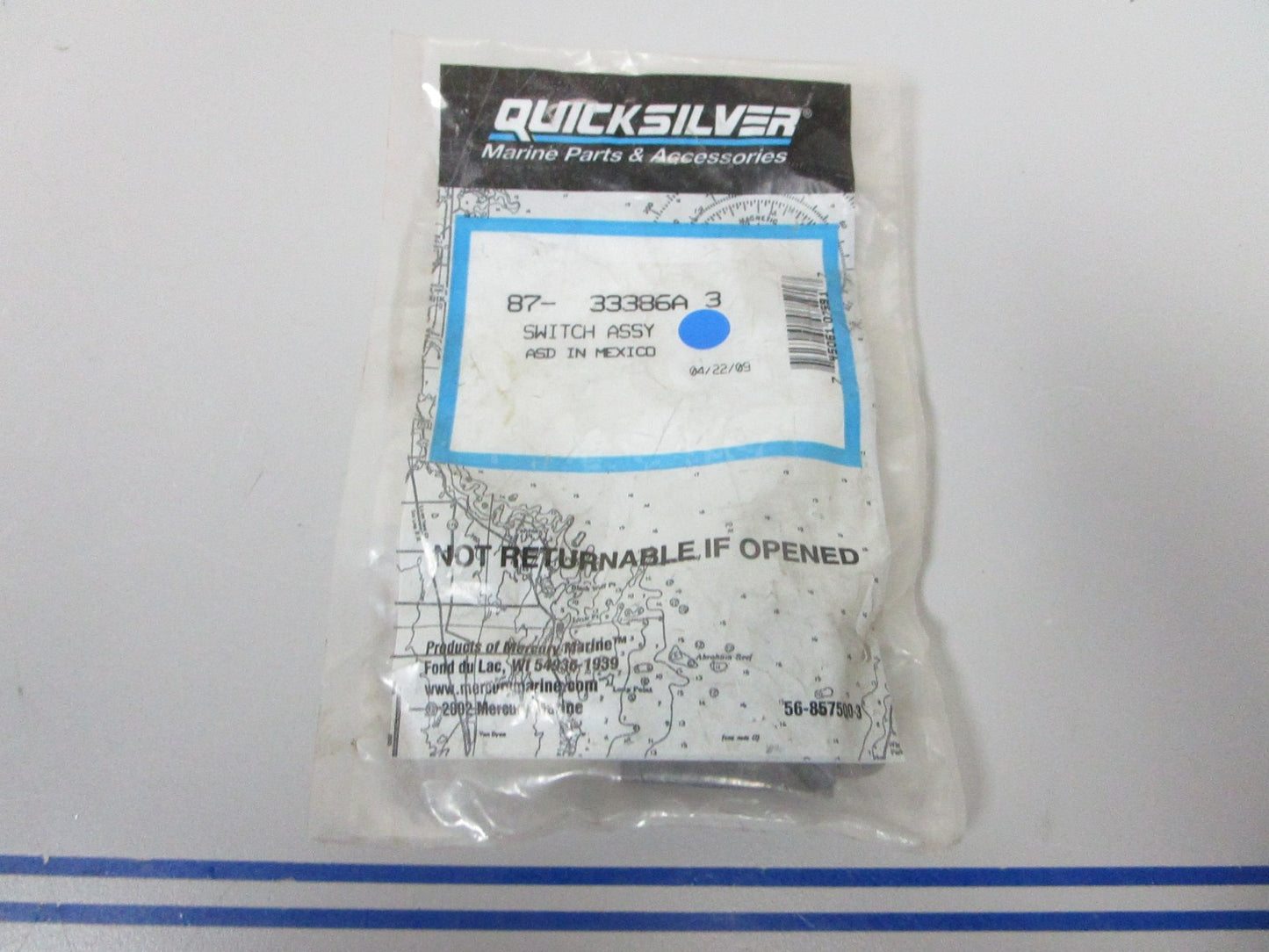 *NEW OEM* 0720 Mercury Quicksilver Switch Assembly 87-33386A3