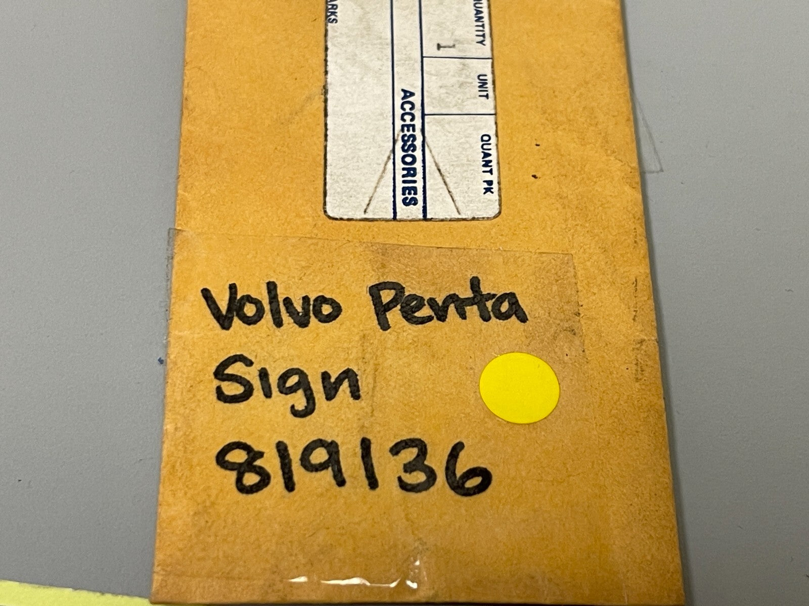 *NEW OEM* 0810 Volvo Penta Sign 819136