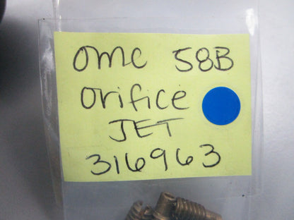 NEW OEM 316963 0316963 OMC Johnson Evinrude 58B Orifice Jet 0810