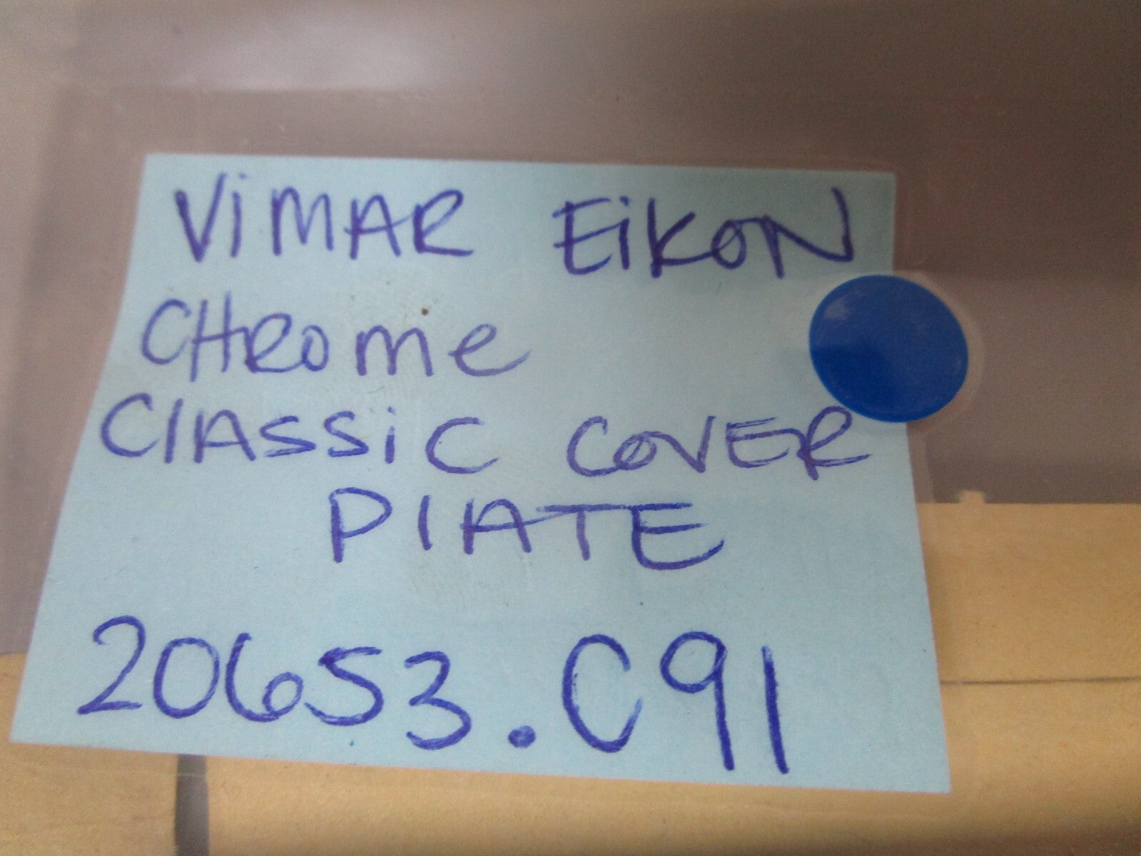 *NEW* 0720 Vimar Eikon Chrome Classic Cover Plate 20653.C91
