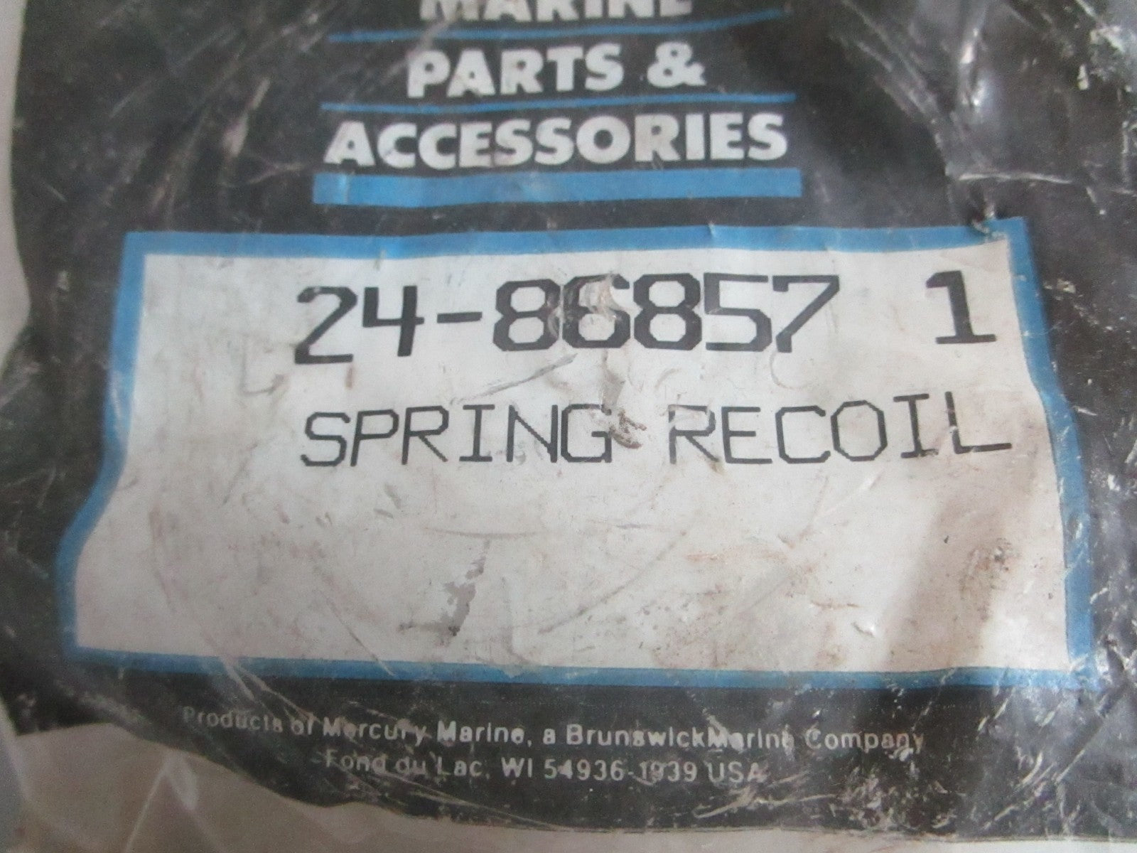 NEW OEM 24-86857 1 Mercury Quicksilver Spring Recoil 0820