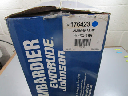 *NEW OEM* 0820 OMC Johnson Evinrude 40-75HP 11½×19 RH Propeller 176423 0176423