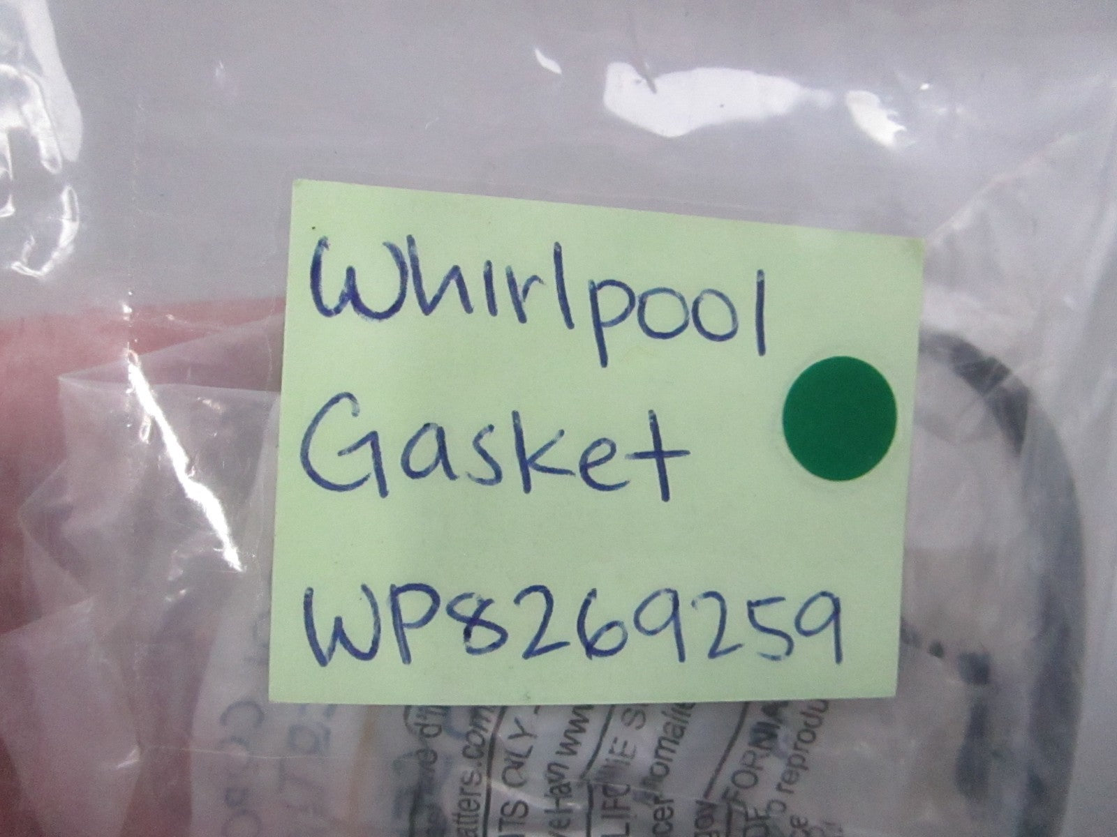 Whirlpool NEW OEM Dishwasher Door Vent Gasket WP8269259 KitchenAid NOS 0810