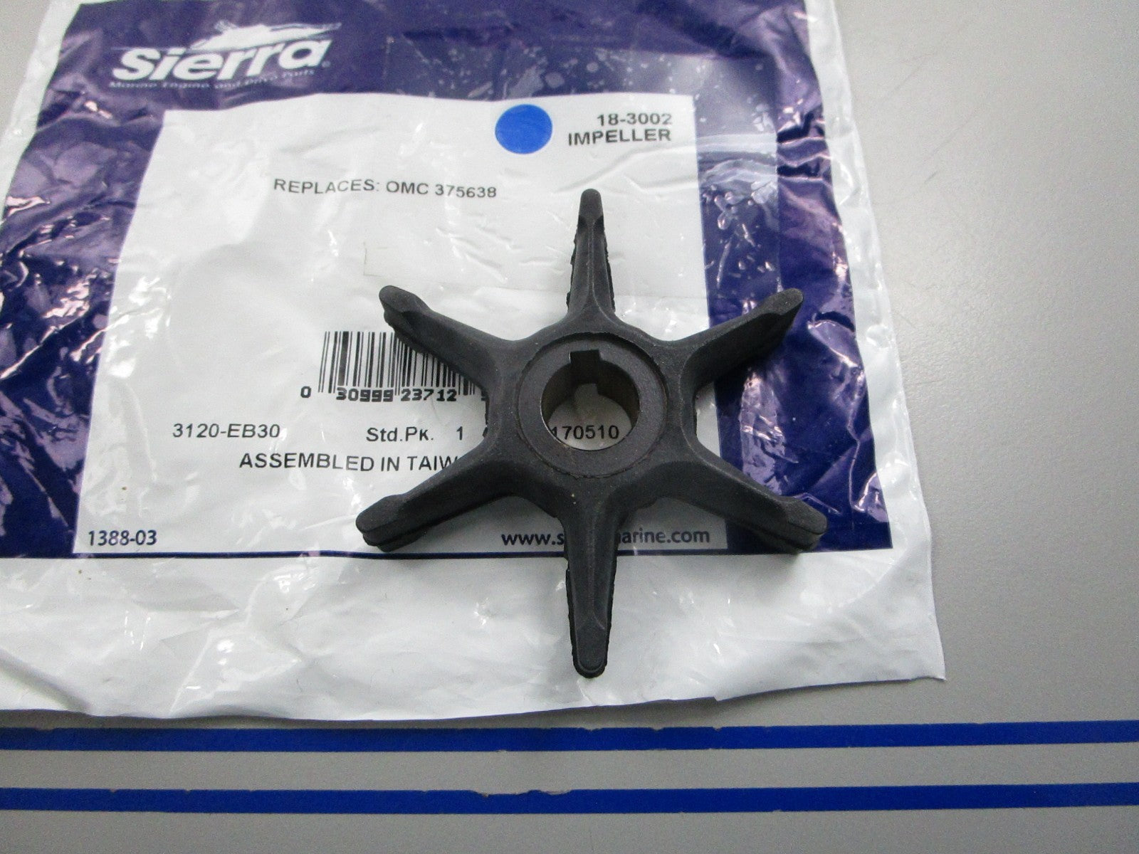 NEW 18-3002 Replaces:  OMC 375638 0375638 Sierra Impeller 0810